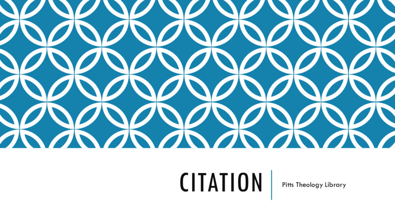 These slides give an overview of citation practices, their importance, and an activity to practice different aspects of citation.