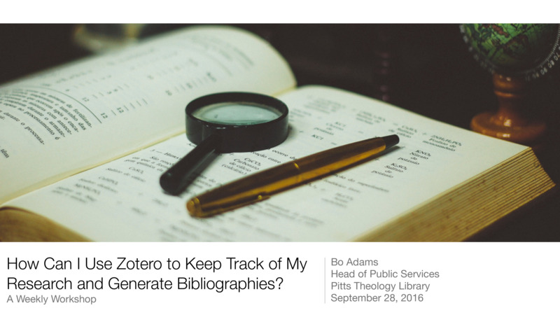 These slides give a brief overview of citation management tools and their benefits, going into further detail on the features available in Zotero.