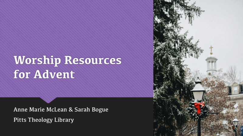 These slides give an overview of resources to support worship planning during Advent, including reminders about copyright considerations.