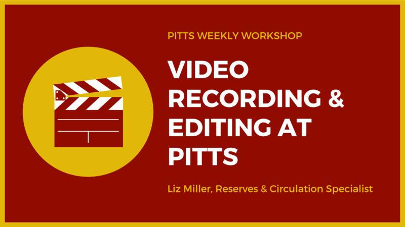 These slides provide an overview of the resources available at Emory to support video and audio recording, including tips and tricks for pre- and post-production.