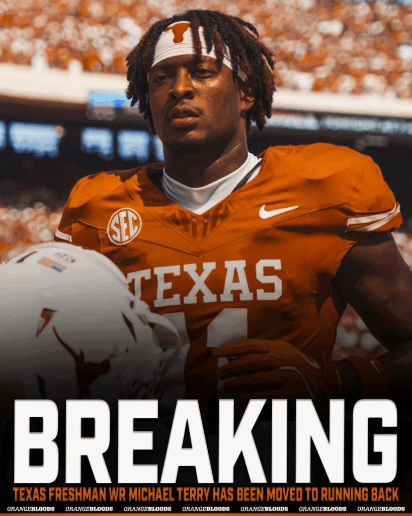 Michael Terry III has switched to RB