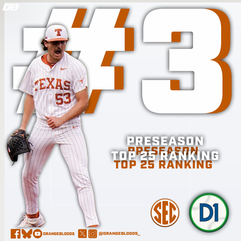 Texas Longhorn Baseball No. 3 in Preseason Top 25 Poll