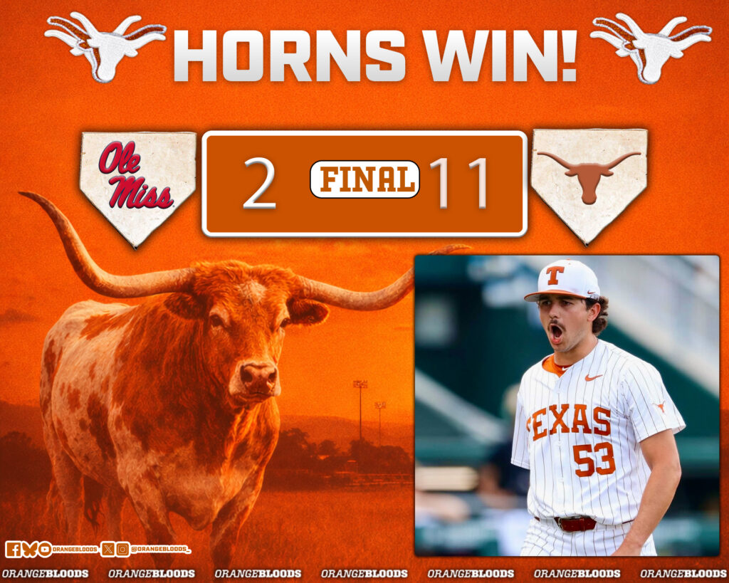 No Days Off: Texas Pitching Delivers in Saturday Win Over Ole Miss