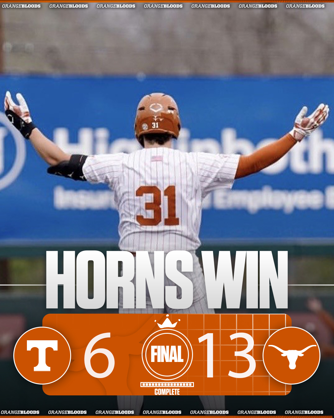 Middle of the Lineup Powers Horns to Sunday Win