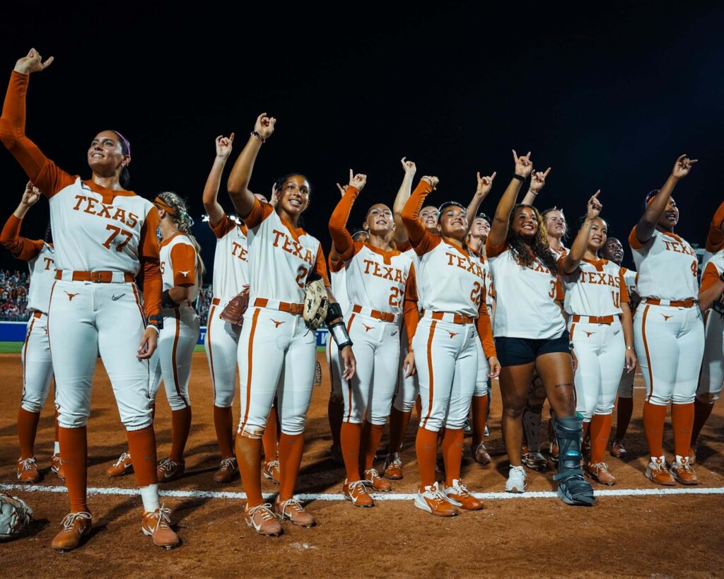 Texas wins game one of the WCWS Finals Series, 7-3 over Texas Tech