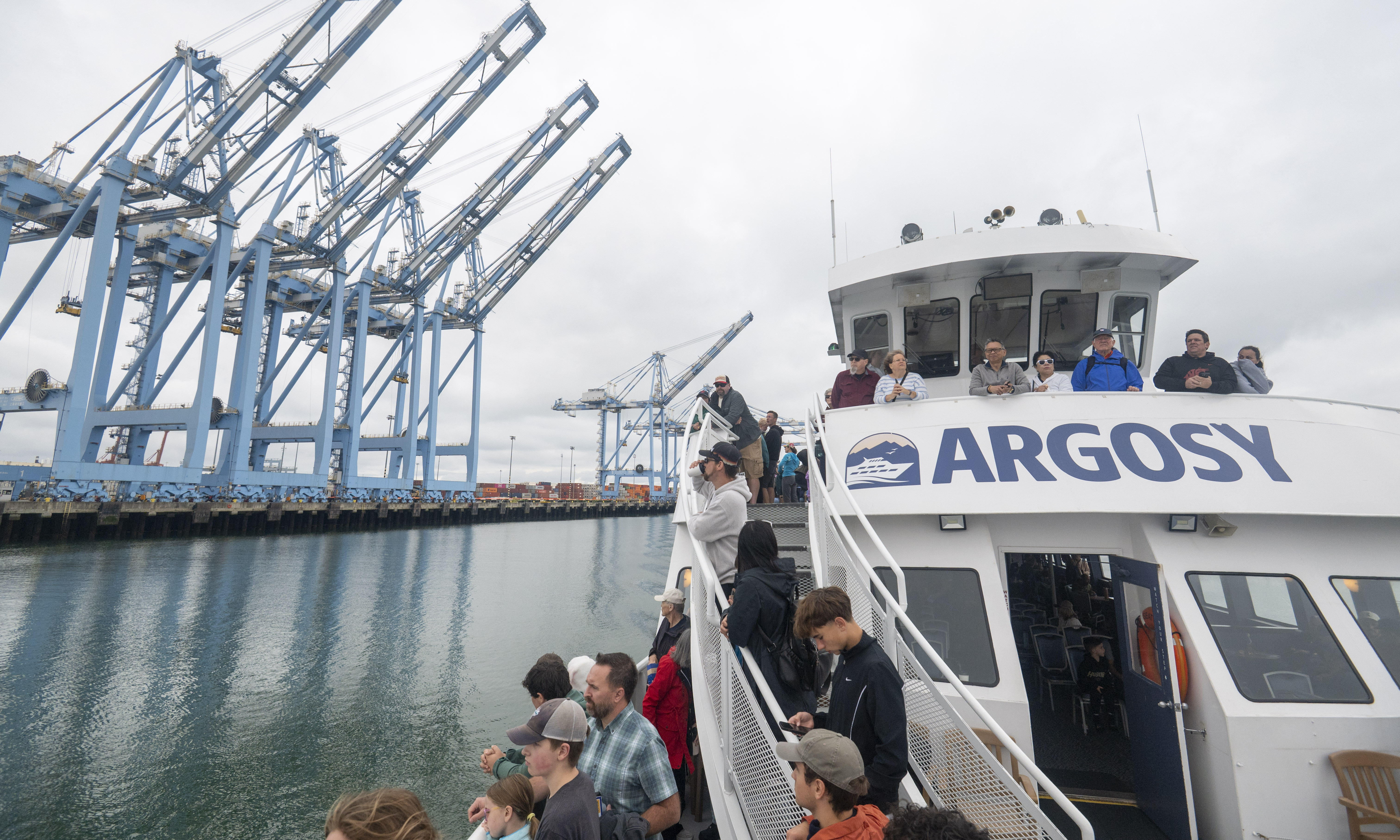 Guests crusie past Husky Terminal