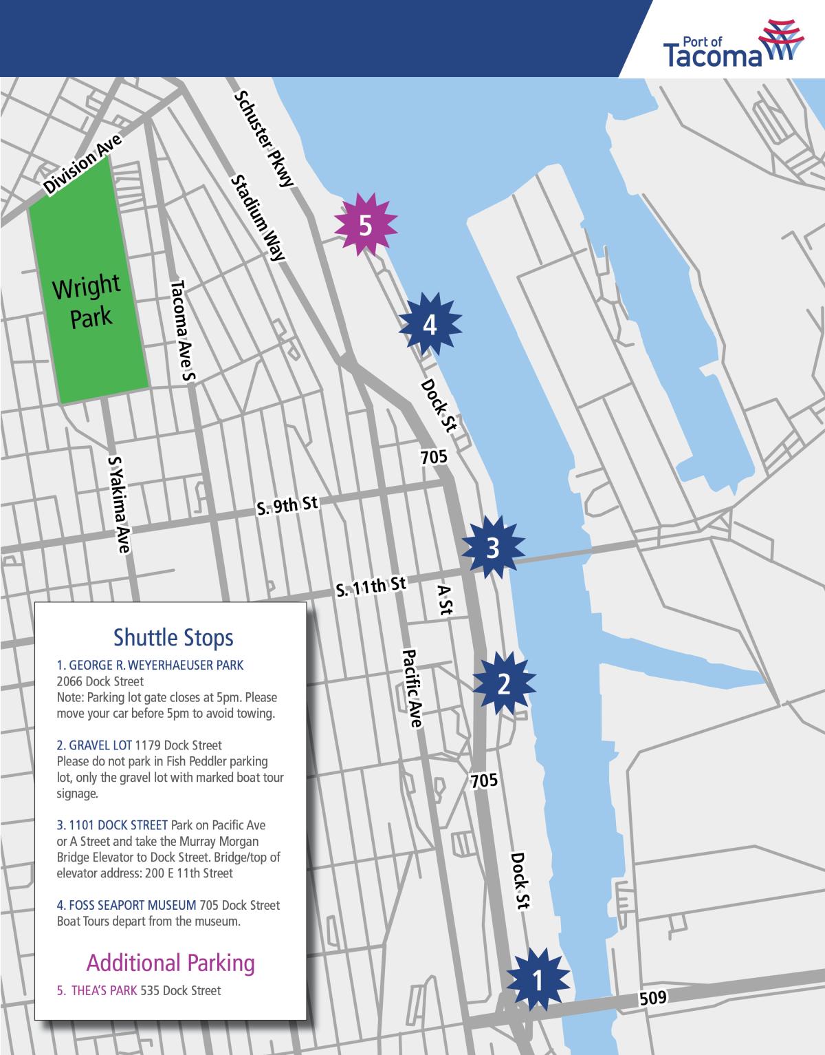 2025 Boat Tours Shuttle Map