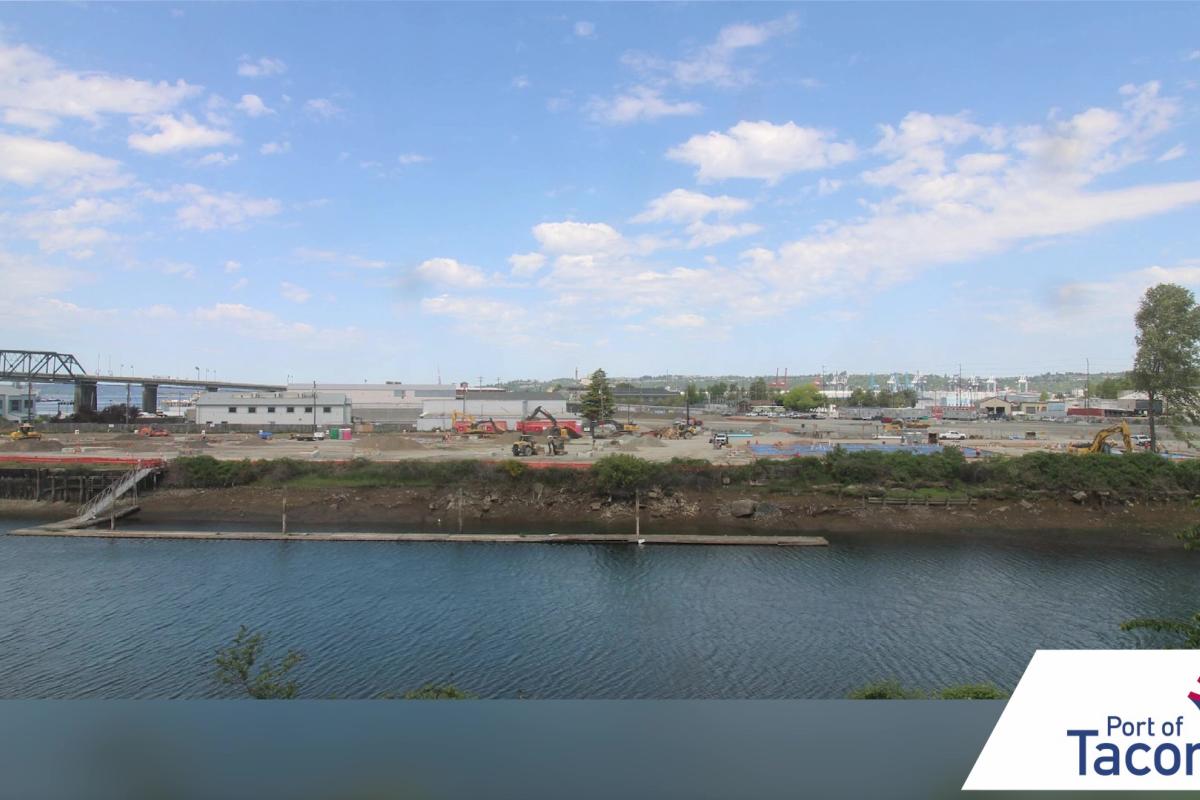 Timelapse photo from the Port Maritime Center construction