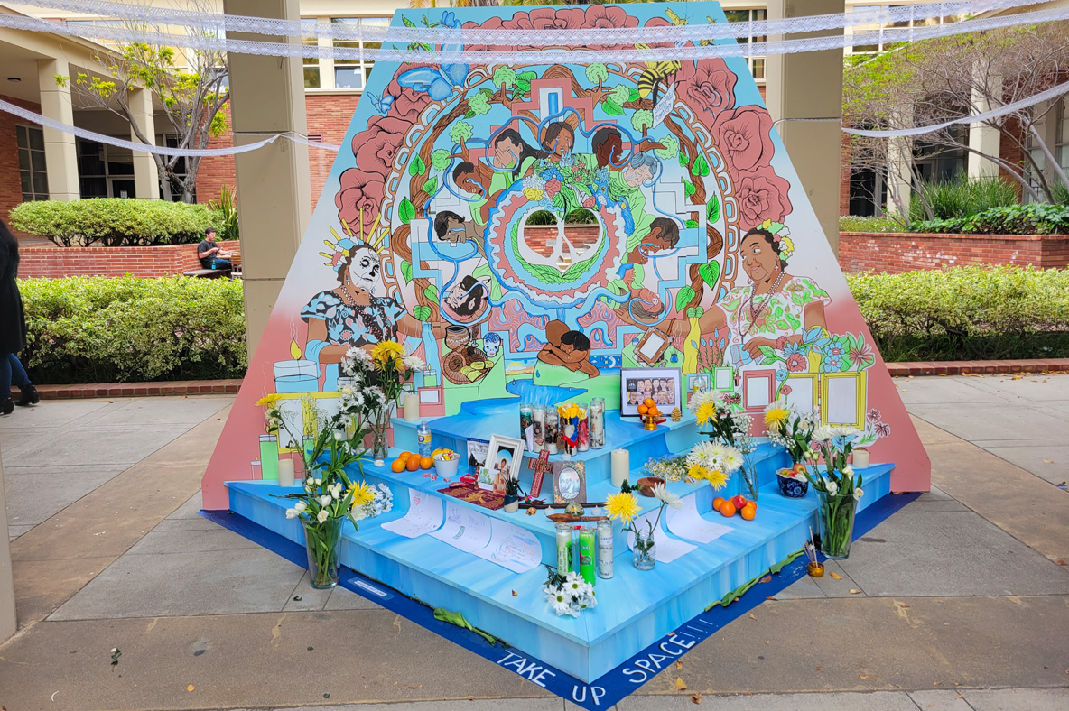 An early version of Marlené Nancy Lopez’s "Grieving Sun Mural".