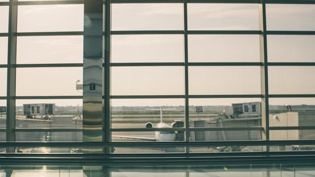 View through Airport Window