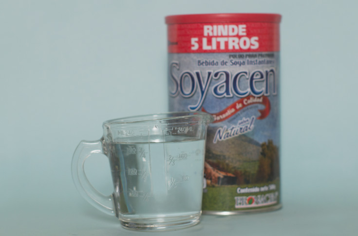 Ingredientes Licuado de Soyacen con fresa y chía.