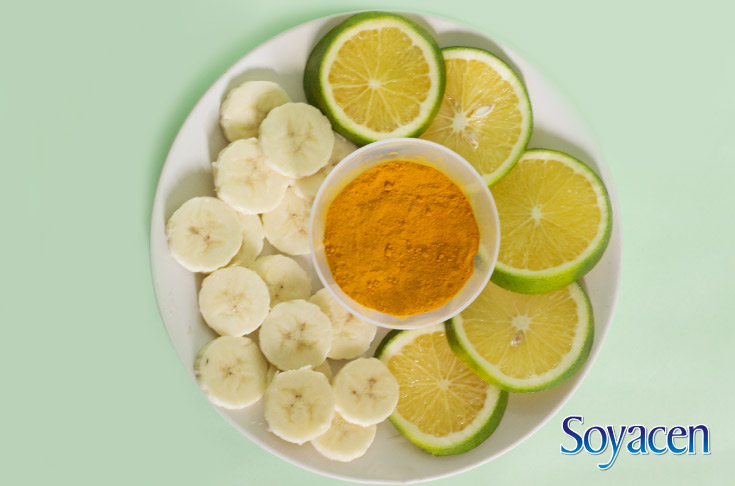 Ingredientes para la Receta de licuado de plátano y naranja con Soyacen Bebida de Soya | Blog Soyacen | pronacen.com
