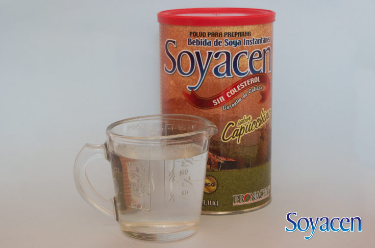 Licuado de plátano con Soyacen Capucchino.