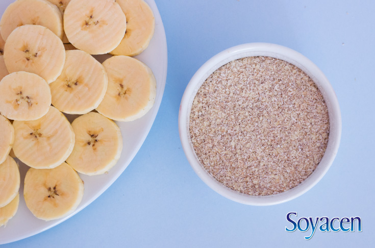 Ingredientes para la Receta de licuado de plátano y germen de trigo con Soyacen Bebida de Soya | Blog Soyacen | pronacen.com