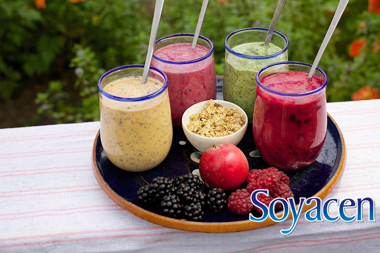 Leche de soya de sabores: una forma divertida de desayunar.