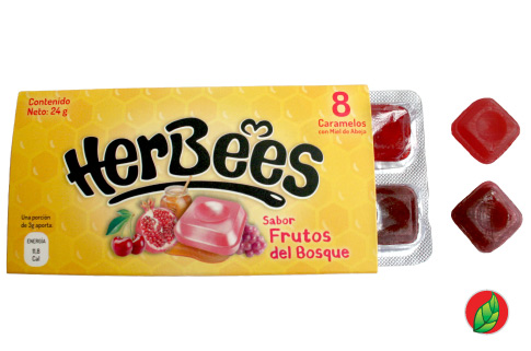 Herbees Sabor Frutos del Bosque - caramelos con miel de abeja y extractos naturales
