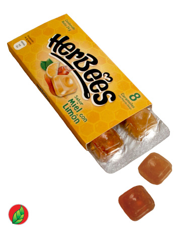 Herbees caramelos con miel de abeja y extractos naturales