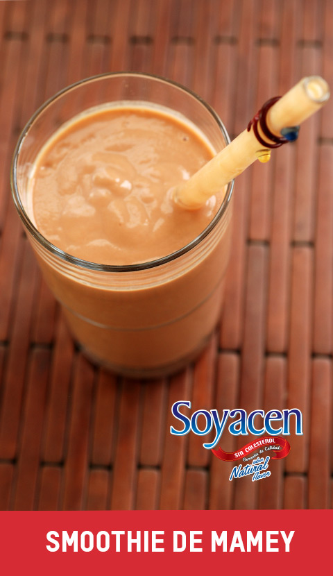 Receta de smoothie de mamey con Soyacen