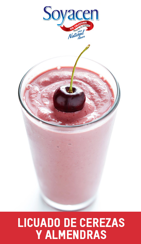Receta de Licuado de Cerezas y Almendras con Soyacen