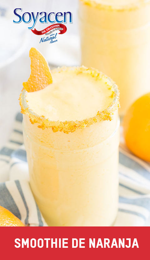 Receta de smoothie de naranja con Soyacen