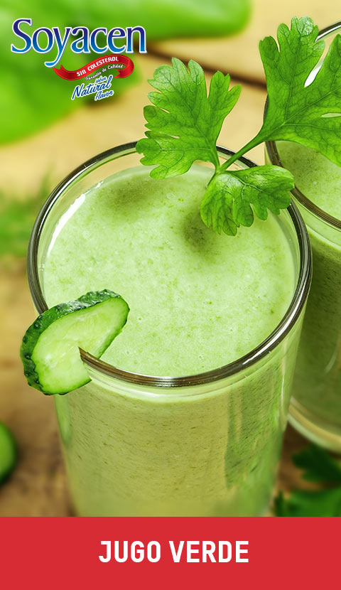 Receta de jugo verde con Soyacen