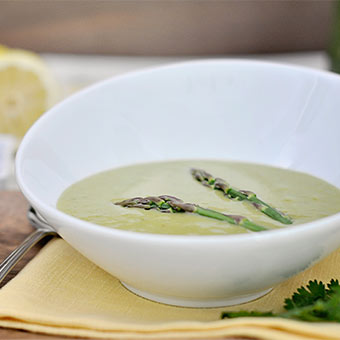 Receta de crema de esparragos con Soyacen