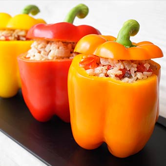 Receta de pimientos rellenos de Quinoa