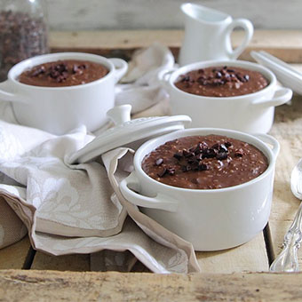Receta de avena al triple chocolate con Soyacen