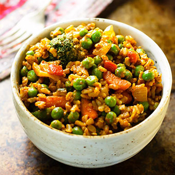 Receta de arroz al curry con Soyacen