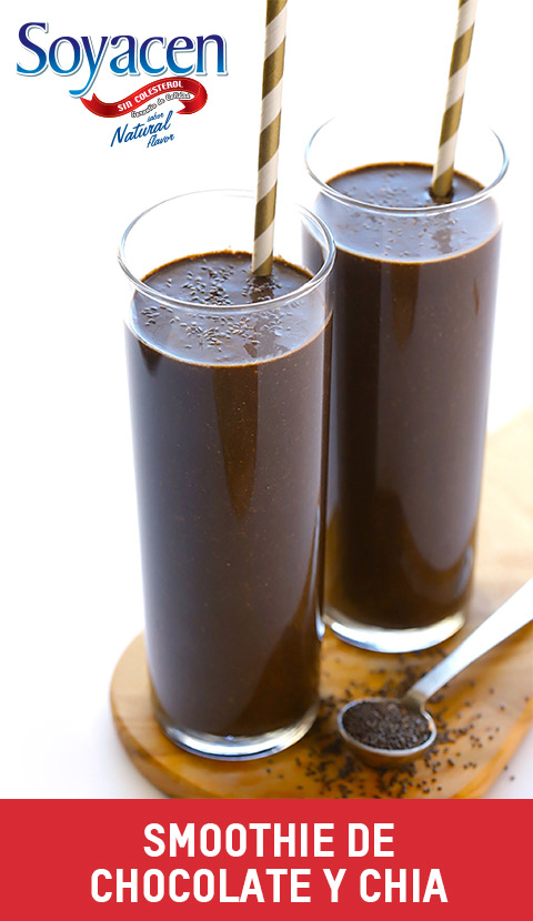 Receta de Smoothie de Chocolate y Chía con Soyacen