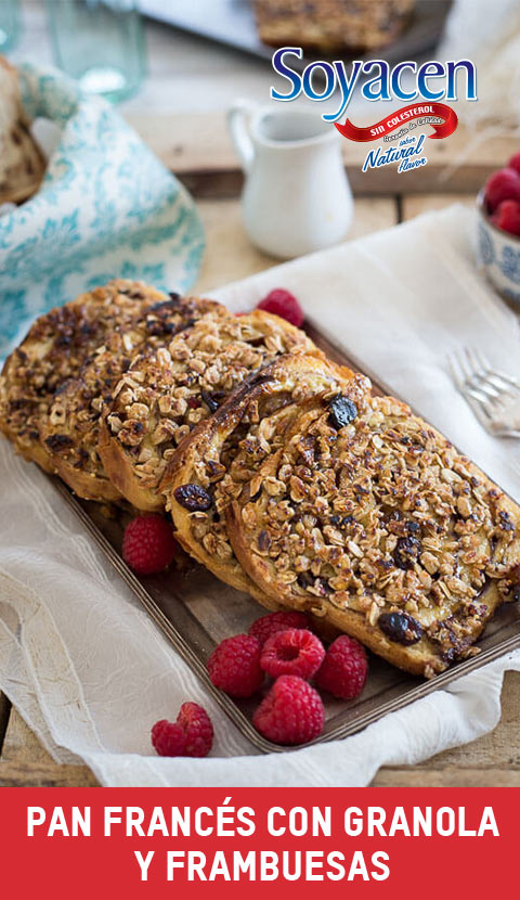Receta de Pan Francés con Soyacen y Miel de Maple Sweet Line