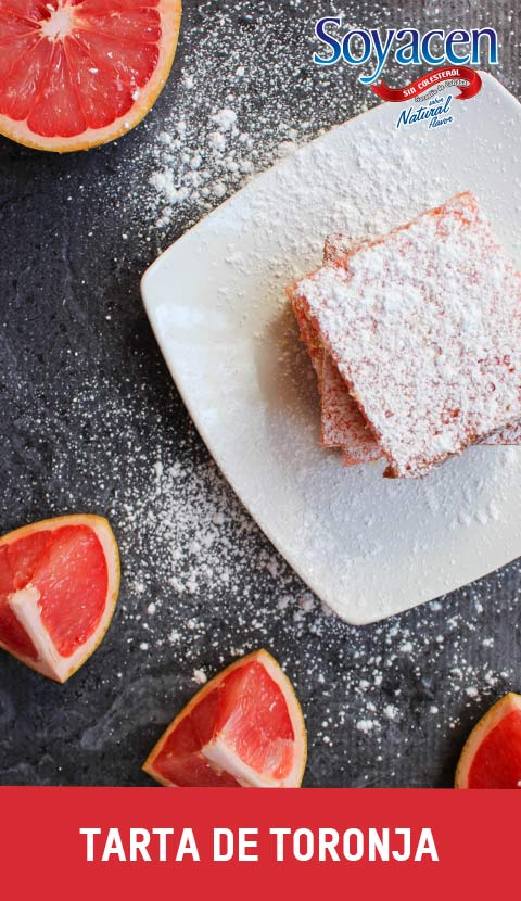 Receta de tarta de toronja con Soyacen