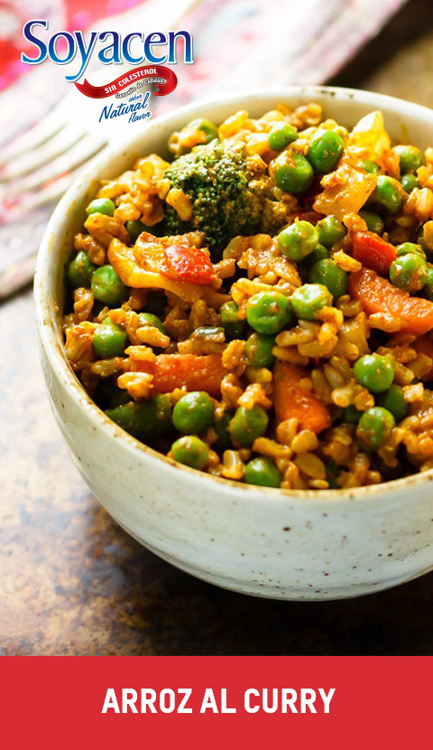 Receta de Arroz al Curry con Soyacen sabor Natural
