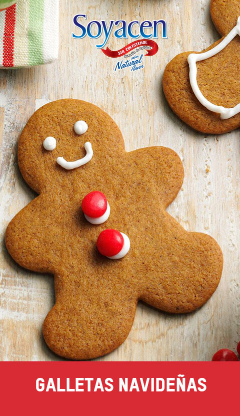 Receta de Galletas Navideñas con Soyacen sabor Natural