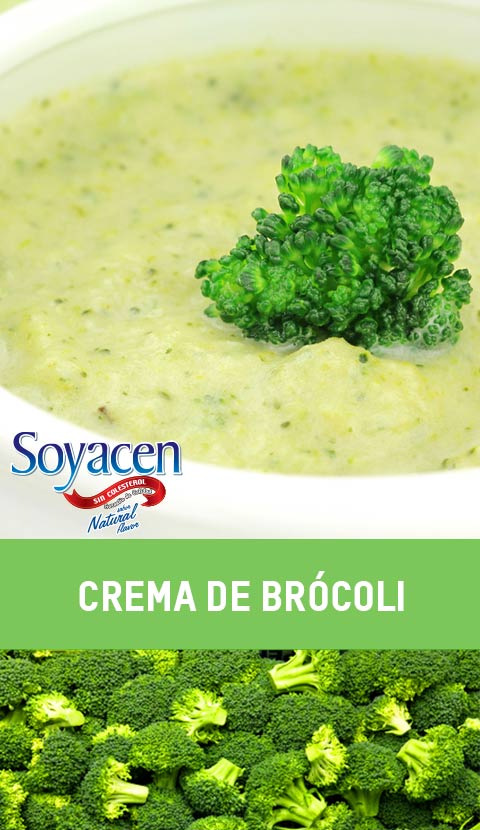 Receta de crema de brócoli con Soyacen