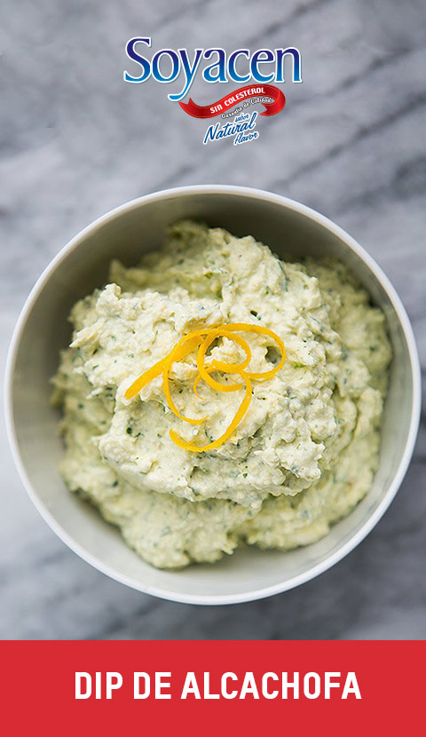 Receta de dip de alcachofa con Soyacen