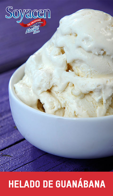 Receta de helado de guanábana con Soyacen
