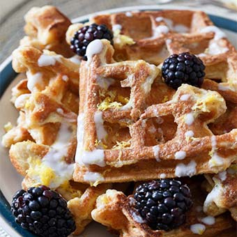 Receta de waffles con Soyacen