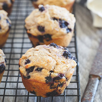 Receta de muffins de mora y jengibre con Soyacen