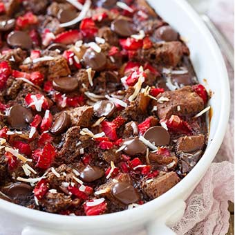 Receta de pudín de fresa y chocolate con Soyacen