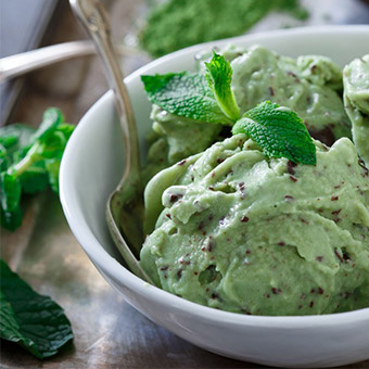 Receta de helado de chocolate con menta y Soyacen