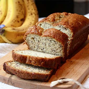 Receta de pan de plátano