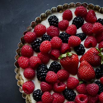 Receta de tarta de frutos del bosque