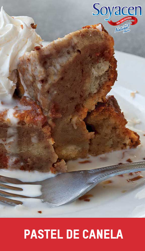 Receta de pastel de canela con Soyacen