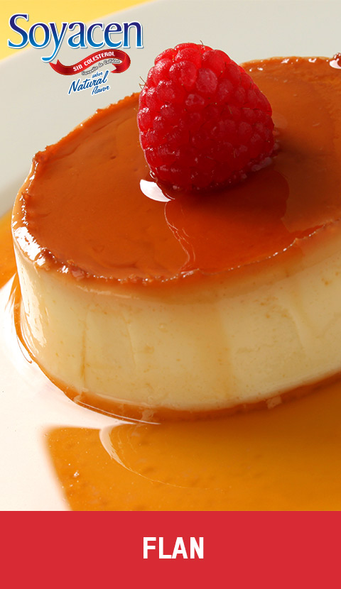 Receta de flan con Soyacen
