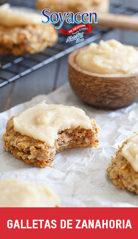 Receta de Galletas de Zanahoria con Soyacen y Miel de 
Maple Sin Azúcar
