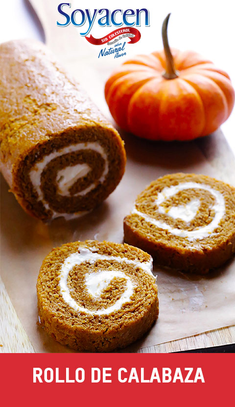 Receta de Rollo de Calabaza con Soyacen