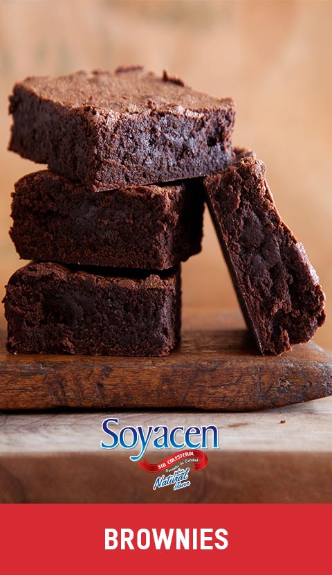 Receta de brownies con Soyacen