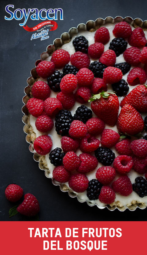 Receta de tarta de frutos del bosque con Soyacen