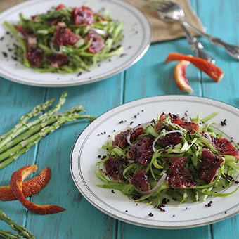 Receta vegana de ensalada de esparragos, toronja y quinoa PRONACEN